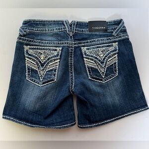 VIGOSS The New York Embellished Rhinestone Shorts